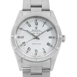 ROLEX AIR KING 14010 WHITE CENTER ROME A NUMBER SECOND HAND MENS