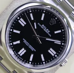 ROLEX MEN'S 41MM OYSTER PERPETUAL SS W/ OYSTER BAND 124300 BLACK 2025 COMPLETE!!