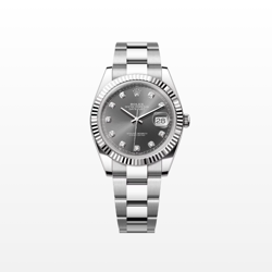 UNWORN ROLEX DATEJUST 41MM, RHODIUM DIAMOND, OYSTER, 126334, DATED 2025