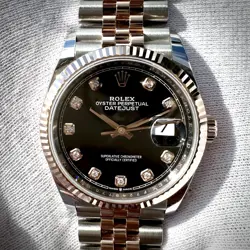 ROLEX DATEJUST 36MM ROSE GOLD, DIAMONDS STEEL/GOLD REF: 126231 JUBILEE BRACELET