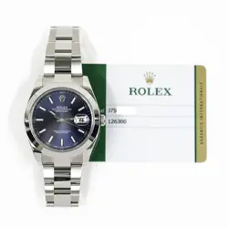 2019 ROLEX DATEJUST 41, 126300, STEEL, BRIGHT BLUE INDEX DIAL, OYSTER BRACELE...