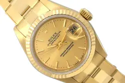 26MM ROLEX 18K YELLOW GOLD LADY DATEJUST WATCH 69178 W/ OYSTER BAND