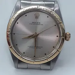 ROLEX OYSTER PERPETUAL  34 MM ZEPHYR TWO TONE AUTOMATIC WATCH 1008 CIRCA 1966