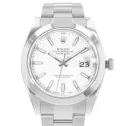 2018 ROLEX DATEJUST 41, 126300, STEEL, WHITE INDEX, OYSTER BRACELET, BOX & PA...