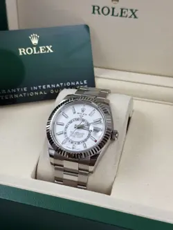 ROLEX SKY-DWELLER 42MM WHITE DIAL OYSTER 336934 COMPLETE SET 2025 UNWORN