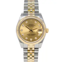 Rolex Women's Datejust 31 Gold & Steel 178273 Wristwatch - Champagne Diamond