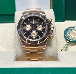 ROLEX 116505 DAYTONA 40MM ROSE GOLD BLACK DIAL OYSTER-2015