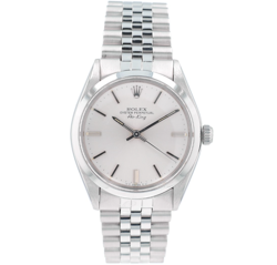 ROLEX MENS WATCH 34MM STEEL AIR-KING 5500 SILVER INDEX DIAL OYSTER BRACELET