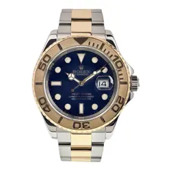 ROLEX YACHT-MASTER 40MM TWO TONE BLUE DIAL 18K YELLOW GOLD STEEL BRACELET 16623