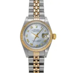 ROLEX DATEJUST 69173 WHITE SHELL WATCH 677283