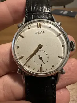 ROLEX MARCONI VINTAGE MEN'S WATCH STEEL HAND WINDING 35MM