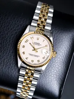 ROLEX DATEJUST 31 68273 ANNIVERSARY DIAL JUBILEE WITH PAPERS