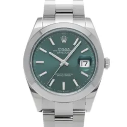 ROLEX DATEJUST 41 126300 MINT GREEN WATCH 665478
