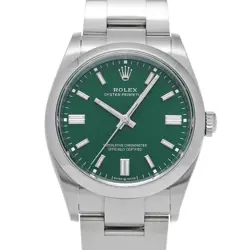 ROLEX OYSTER PERPETUAL 36 126000 GREEN WATCH 677336