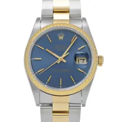 ROLEX OYSTER PERPETUAL DATE 15223 BLUE WATCH 670696