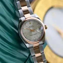 ROLEX DATEJUST 178241 STEEL & EVEROSE GOLD 31MM BOX & CARD DOMED AUTOMATIC 2012