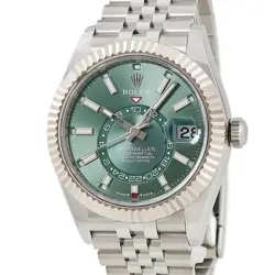 ROLEX SKY-DWELLER 336934 RANDOM K18WG SS MINT GREEN AUTOMATIC MEN #HD038