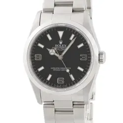 ROLEX EXPLORER I 14270 E BLACKOUT SILVER LETTER AUTOMATIC MEN #HD079