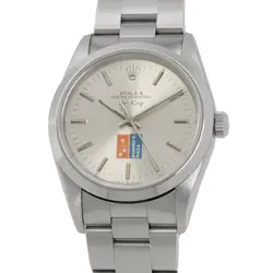 ROLEX AIR-KING DOMINO'S PIZZA 34MM STAINLESS STEEL SILVER DIAL DIAL 14000