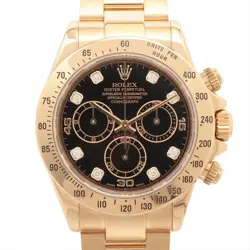 ROLEX DAYTONA 116528G YG YG AT BLACK DIAL
