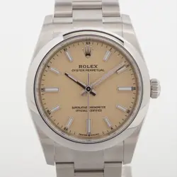 Rolex Oyster Perpetual 124200 SS SS AT Beige dial 2 Extra Links