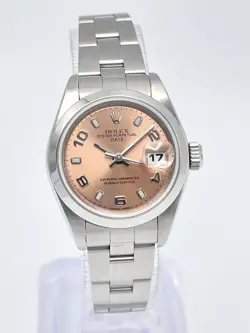 ROLEX DATEJUST LADIES 26MM 79160 BRONZE PINK SALMON DIAL SMOOTH BEZEL BOX ARABIC