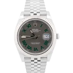 MINT 2023 PAPERS ROLEX DATEJUST 41MM WIMBLEDON 18K GOLD JUBILEE 126334 WATCH BOX