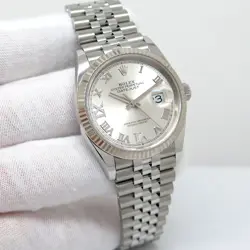ROLEX 126234 DATEJUST WITH SILVER ROMAN DIAMOND VI,IX DIAL ON JUBILEE