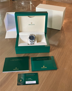 ROLEX 126000 OYSTER PERPETUAL WATCH - 36MM BLUE DIAL 2021 W/ BOX & PAPERS