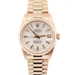 ROLEX DATEJUST 31MM TIFFANY & CO. SILVER DIAL WATCH 68278 YG