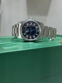 ROLEX AIR-KING 114234 2009 WITH FLUTED BEZEL(BOX&CARD) LEV JEWELRS