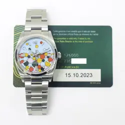 2023 ROLEX OYSTER PERPETUAL 36, 126000, STEEL, TURQUOISE BLUE CELEBRATION MOT...