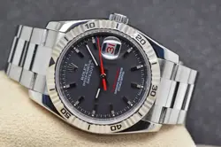 ROLEX DATEJUST TURN-O-GRAPH 36MM STAINLESS STEEL OYSTER CHARCOAL DIAL 116264