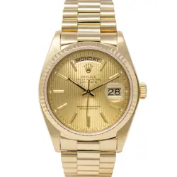 Rolex Day-Date 36 18038 Yellow Gold Champagne Tapestry - Pre-owned