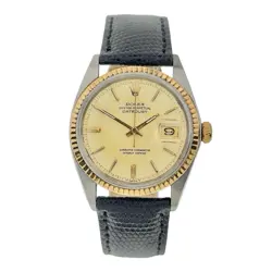 ROLEX DATEJUST GOLD & STEEL 36MM GOLD DIAL AUTOMATIC MEN'S WATCH 1601