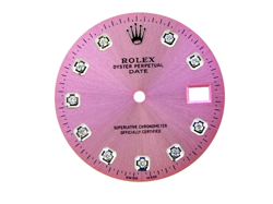 ROLEX DATE 34MM PINK DIAMONDS 1500 1501 1503 / SS