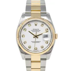 ROLEX DATEJUST 36 116233 GOLD & STEEL WHITE DIAMOND, OYSTER - PRE-OWNED