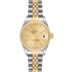 ROLEX DATEJUST STEEL YELLOW GOLD LADIES WATCH 69173 PAPERS