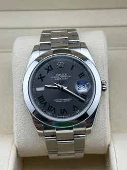 ROLEX DATEJUST, 41MM, WIMBLEDON DIAL, 126300, 2018 BOX AND PAPERS