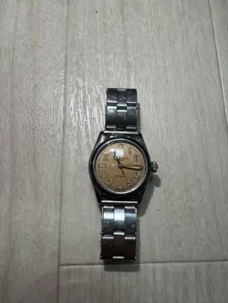 Rolex Oyster Viceroy Auto Beige Dial 1940s Antique SS Watch Working JP
