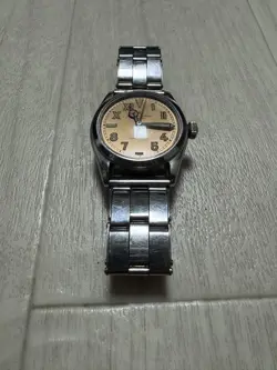 Rolex Oyster Viceroy Auto Beige Dial 1940s Antique SS Watch Working JP