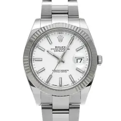 USED ROLEX DATEJUST 41 126334 WHITE CASE: 41×41MM MEN'S WATCH #1015015