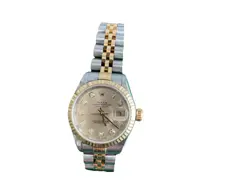 ROLEX LADIES DATEJUST 69173 18K GOLD & STEEL WHITE  DIAMOND DIAL TWO TONE