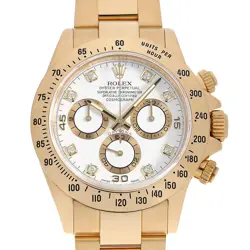 ROLEX COSMOGRAPH DAYTONA 8P DIAMOND 116528G WHITE RANDOM NUMBER SECOND HAND MENS