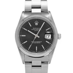 ROLEX OYSTER PERPETUAL DATE 15200 BLACK WATCH 676899
