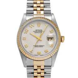 ROLEX DATEJUST 16233 IVORY COMPUTER WATCH 676917
