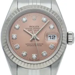 ROLEX DATEJUST LADIES WATCH 10P DIAMOND 69174G(T) K18WG/STAINLESS STEEL WOME...