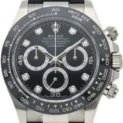 ROLEX COSMOGRAPH DAYTONA WATCH 8P DIAMOND 116519LNG K18WG / RUBBER MENSWATCH...