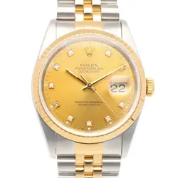 ROLEX DATEJUST WATCHES 16233G STAINLESS STEEL K18 YELLOW GOLD X NUMBER USED