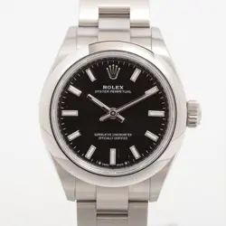 ROLEX OYSTER PERPETUAL 276200 SS SS AT BLACK DIAL 1 EXTRA LINK